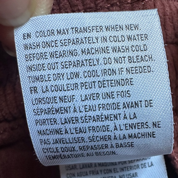 American Eagle Brown Corduroy Overalls Women’s Size M - Picture 6 of 11